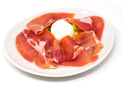 San Daniele raw ham and buffalo mozzarella