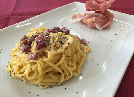 Pasta with San Daniele ham